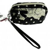 MINI MALETA JACKI DESIGN PRETO COM BRANCO