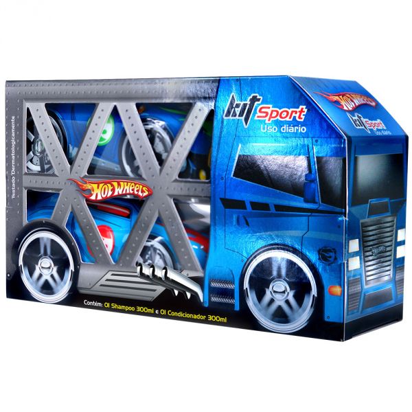 KIT HOT WHEELS SPORT AZUL 300ML