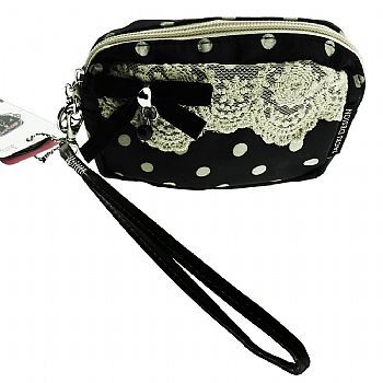 MINI MALETA JACKI DESIGN PRETO COM BRANCO