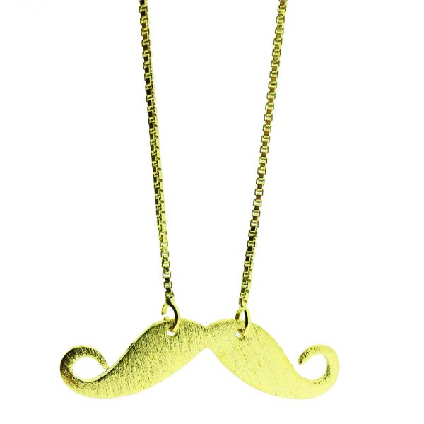COLAR BIGODE DOURADO