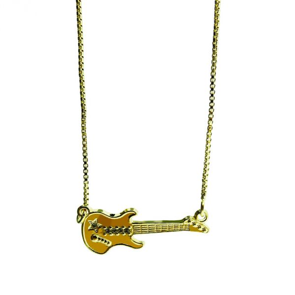 COLAR GUITARRA DOURADA