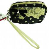 MINI MALETA JACKI DESIGN PRETA E BEGE