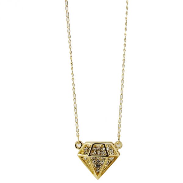 COLAR DIAMANTE COM CRISTAL