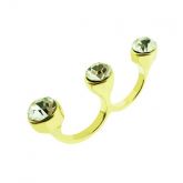 - ANEL DUPLO PONTOS DE LUZ DOURADO