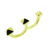 ANEL DUPLO SPIKES DOURADO