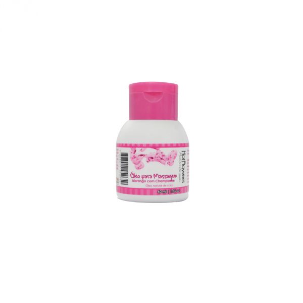 ÓLEO DE MASSAGEM MORANGO COM CHAMPANHE 40ML