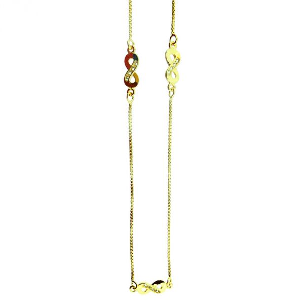 COLAR MULTI INFINITOS DOURADO